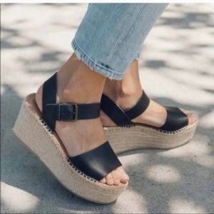 Soludos Minorca High Platform Sandal in Black Size US 7.5